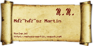Méhész Martin névjegykártya