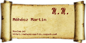 Méhész Martin névjegykártya